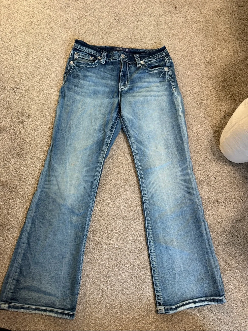 Miss Me Light Blue Embellished Boot Cut Jeans